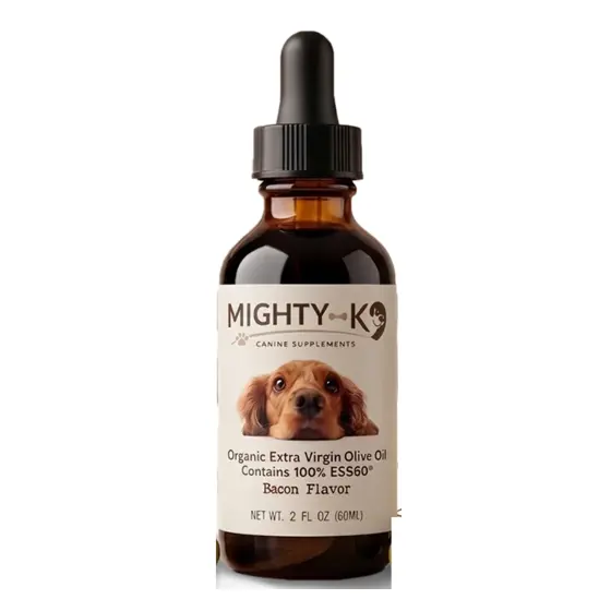 Mighty K9 starter pack: 1 bottle of ESS60 olive oil for dogs